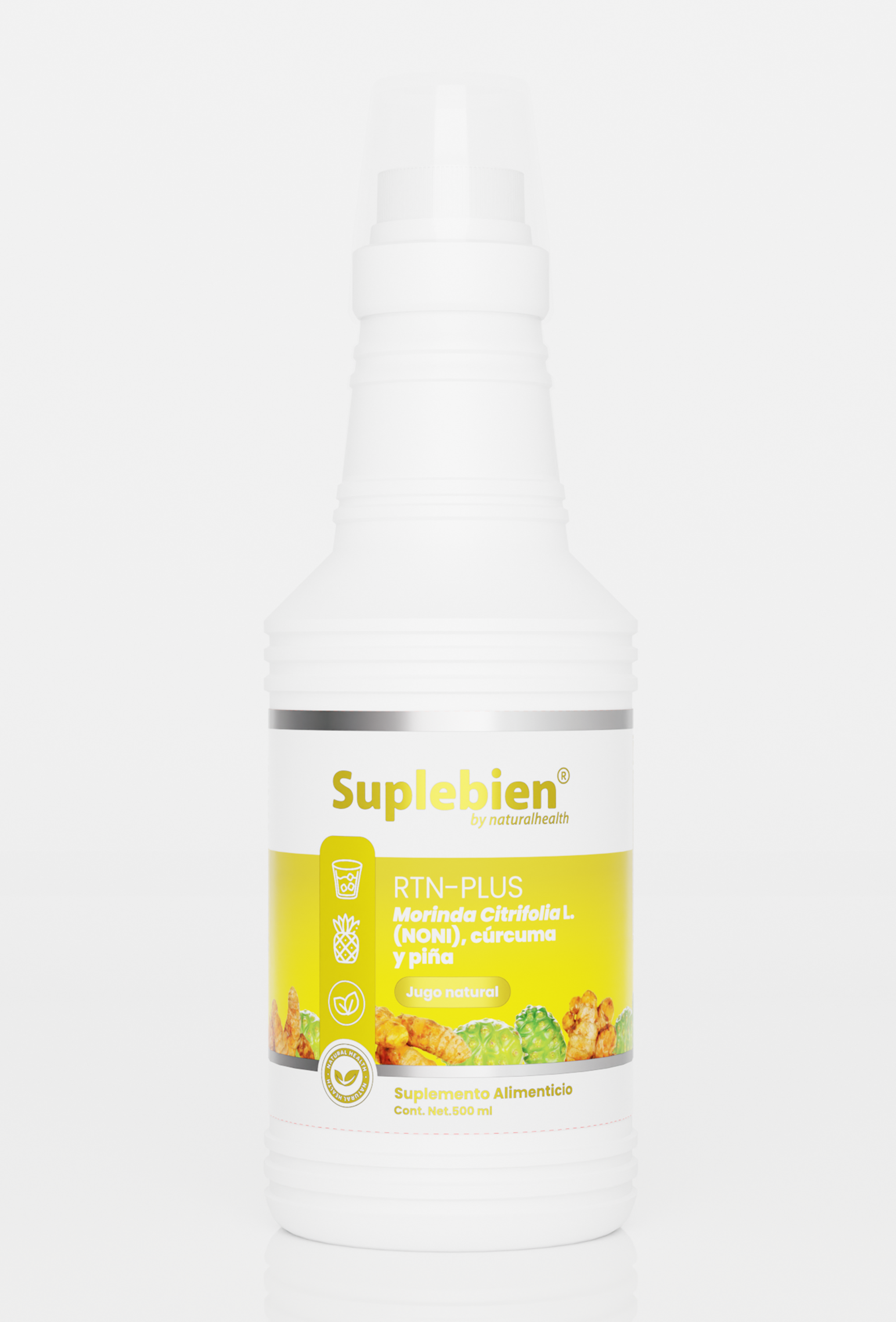 SUPLEBIEN. RTN-PLUS Morinda Citrifolia L. (NONI), cúrcuma y piña 500 ml