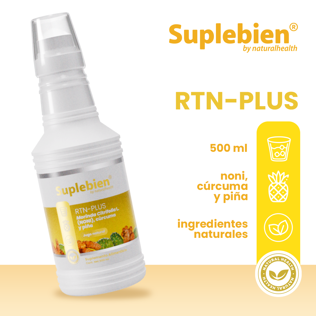 SUPLEBIEN. RTN-PLUS Morinda Citrifolia L. (NONI), cúrcuma y piña 500 ml