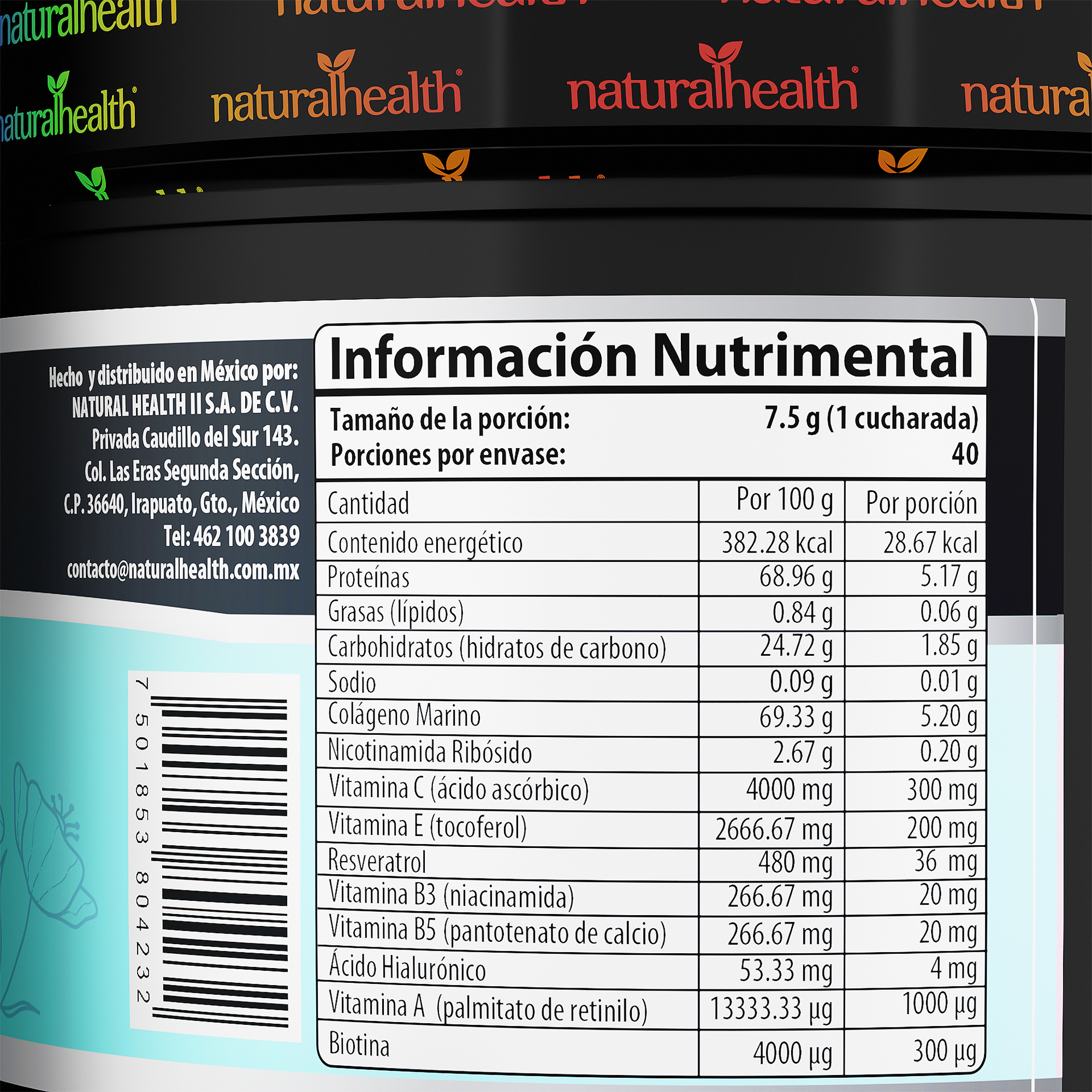 Aqua Glam | Colágeno marino con Resveratrol, NR, Vitaminas, Biotina y Ácido Hialurónico