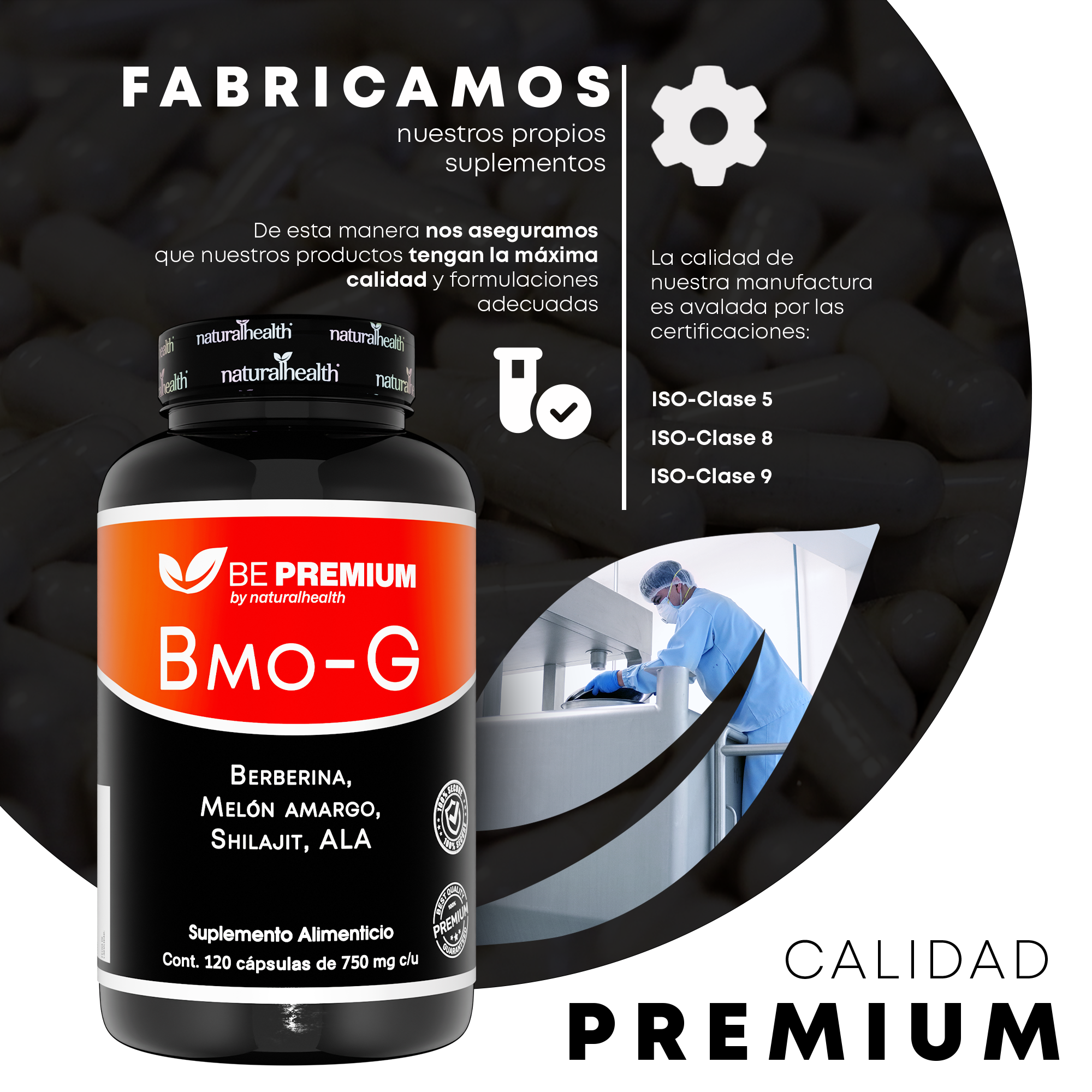 Berberina HCL al 97% con Melón Amargo, Shilajit y ALA | 120 Cápsulas | Suplemento Alimenticio para Soporte Natural
