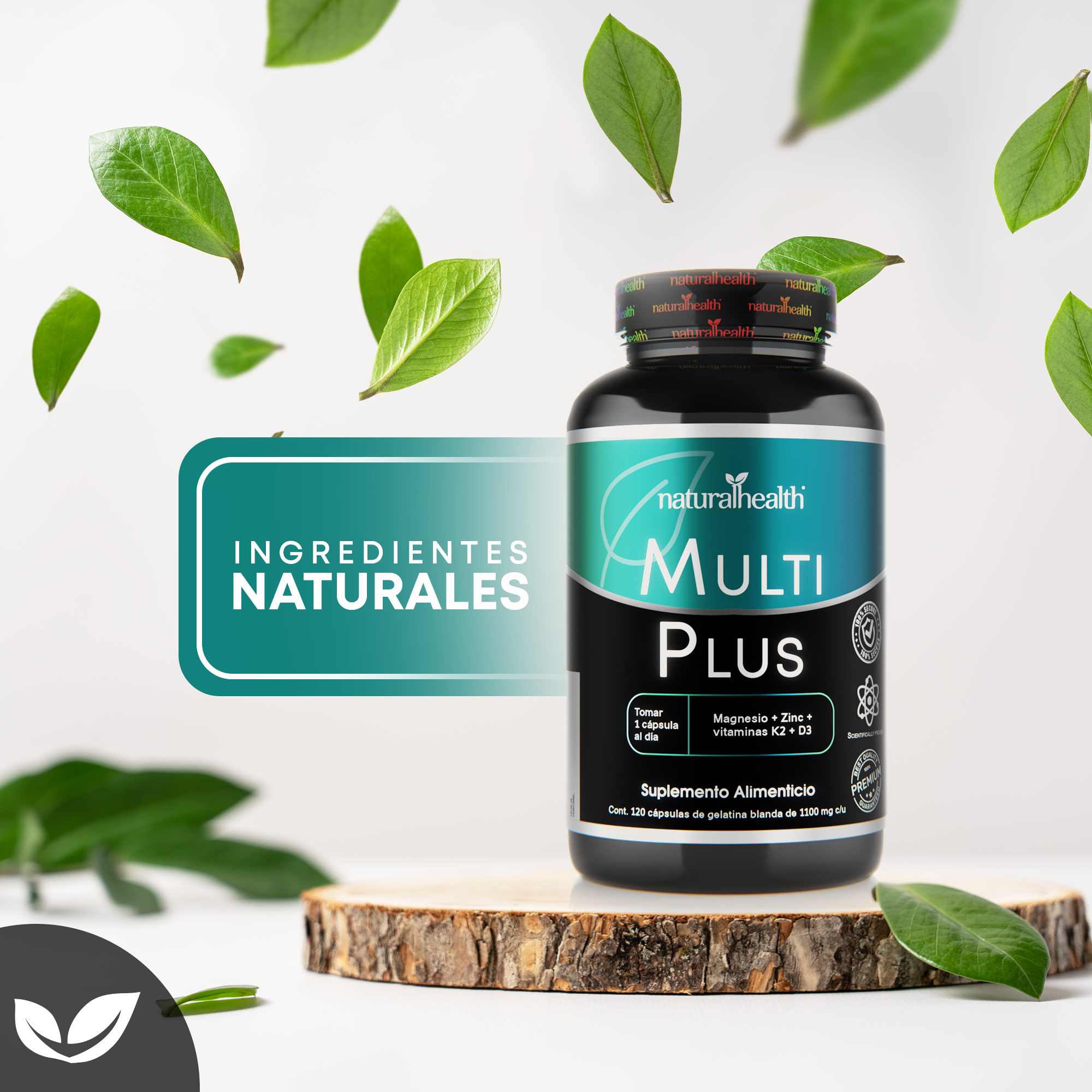 Zenith | Vitamina D3+K2, Magnesio y Zinc | Multivitamínico con 120 cápsulas