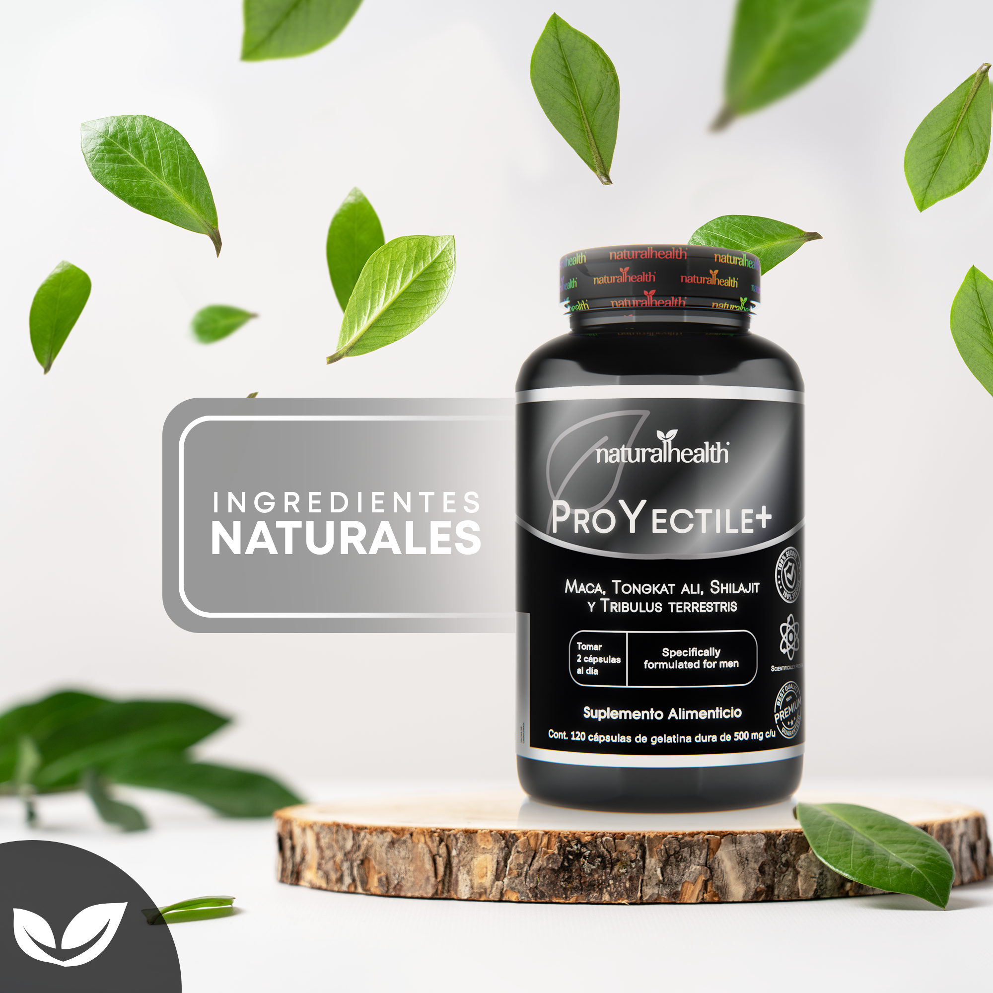 Proyectile+ | Suplemento para Hombre | Maca, Shilajit y Tribulus terrestris