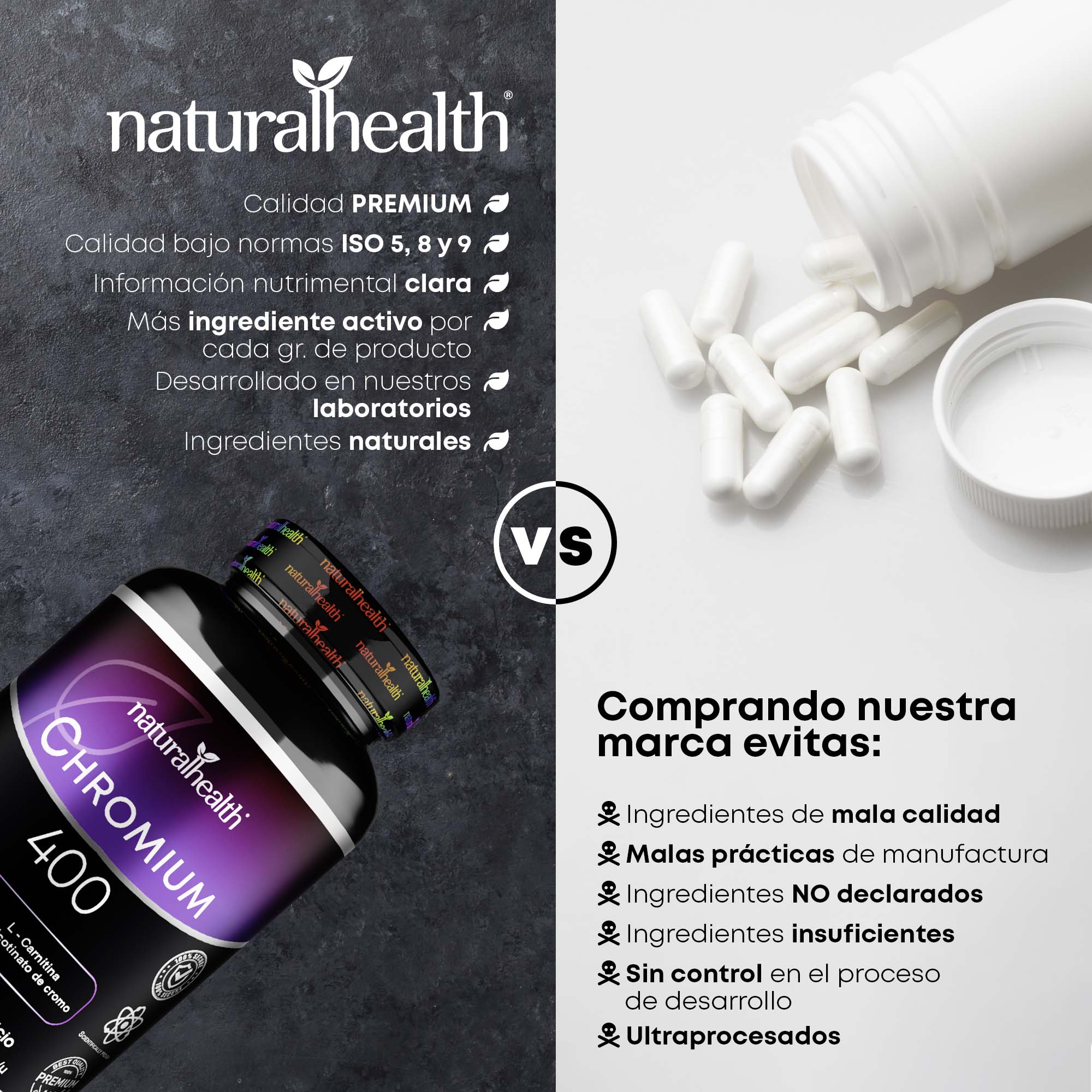 Dinamize 400 | Pre-entreno natural con L-Carnitina, CLA, Té Verde, Cafeína y Picolinato de Cromo | 120 cápsulas