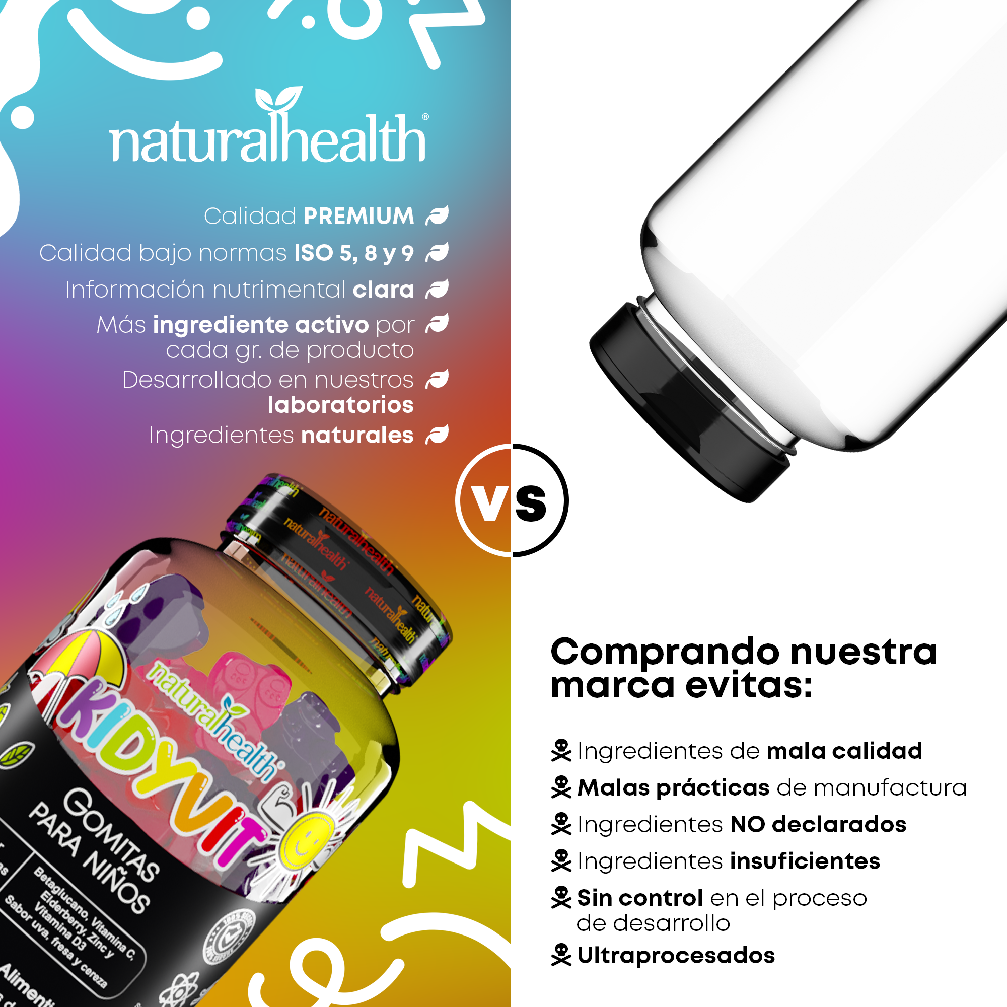 Línea KIDS: Kidyvit | Vitamina C, Elderberry, Zinc y Vitamina D3