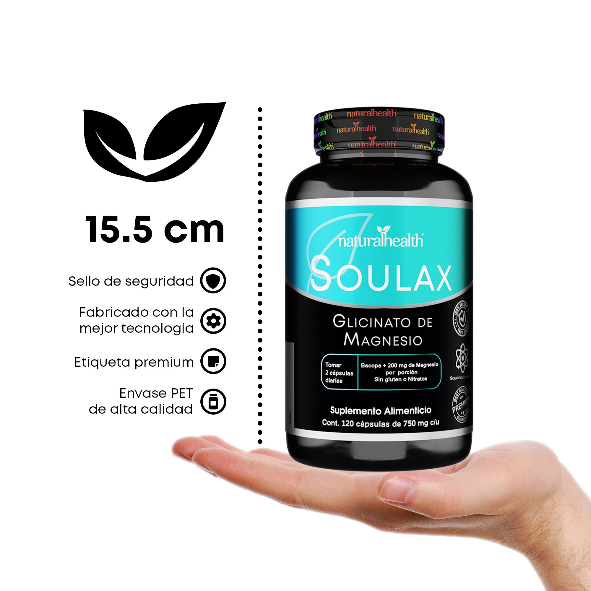 Soulax | Glicinato de Magnesio + Bacopa