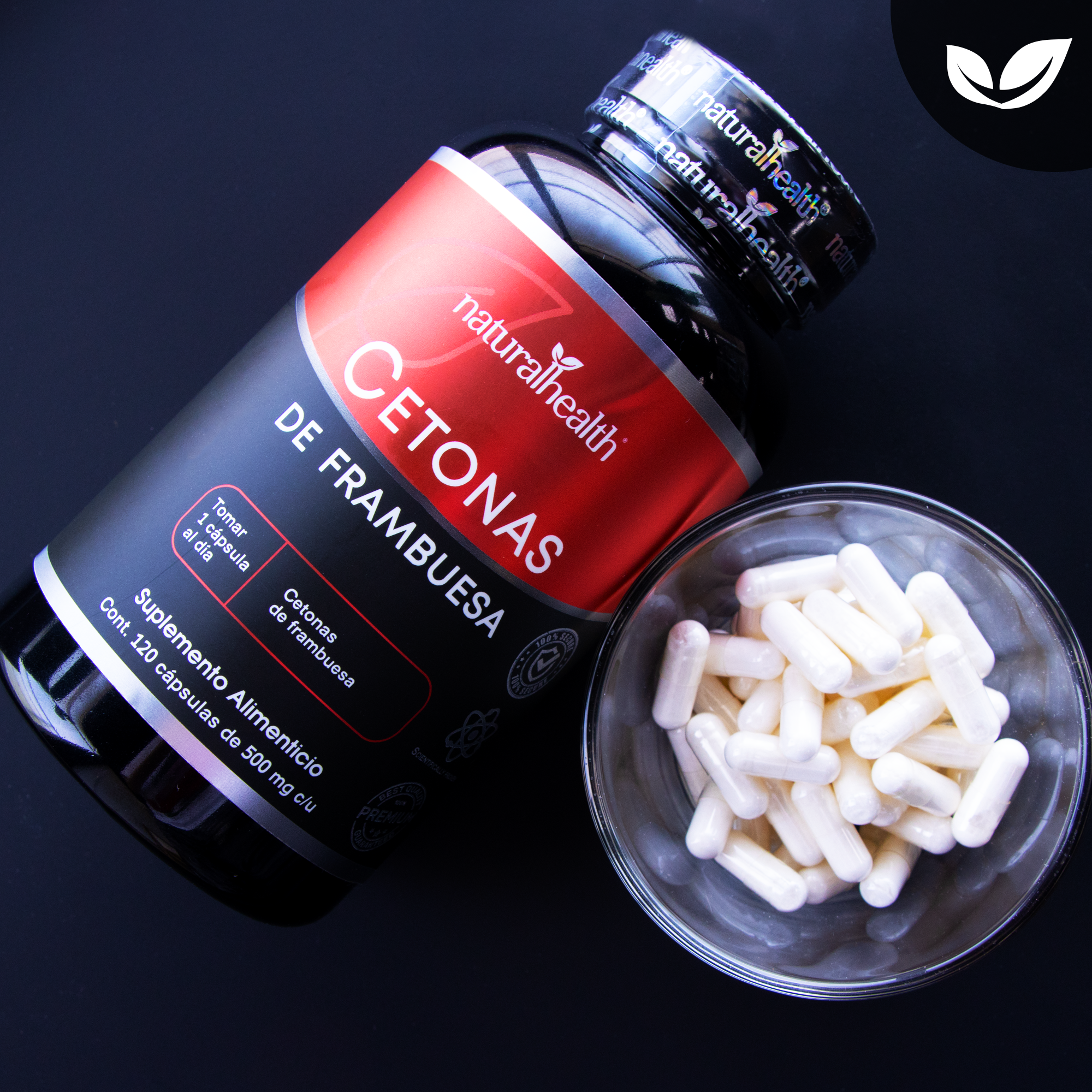 Cetonas de Frambuesa | Termogénico natural | 120 cápsulas