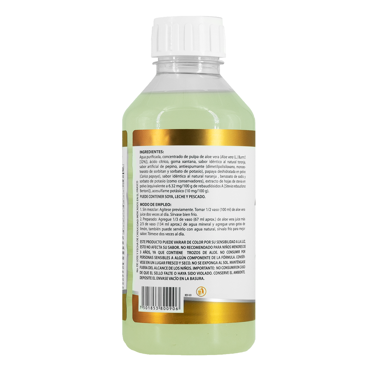 Aloe Vera Juice Naranja-Papaya | Concentrado de pulpa de aloe vera