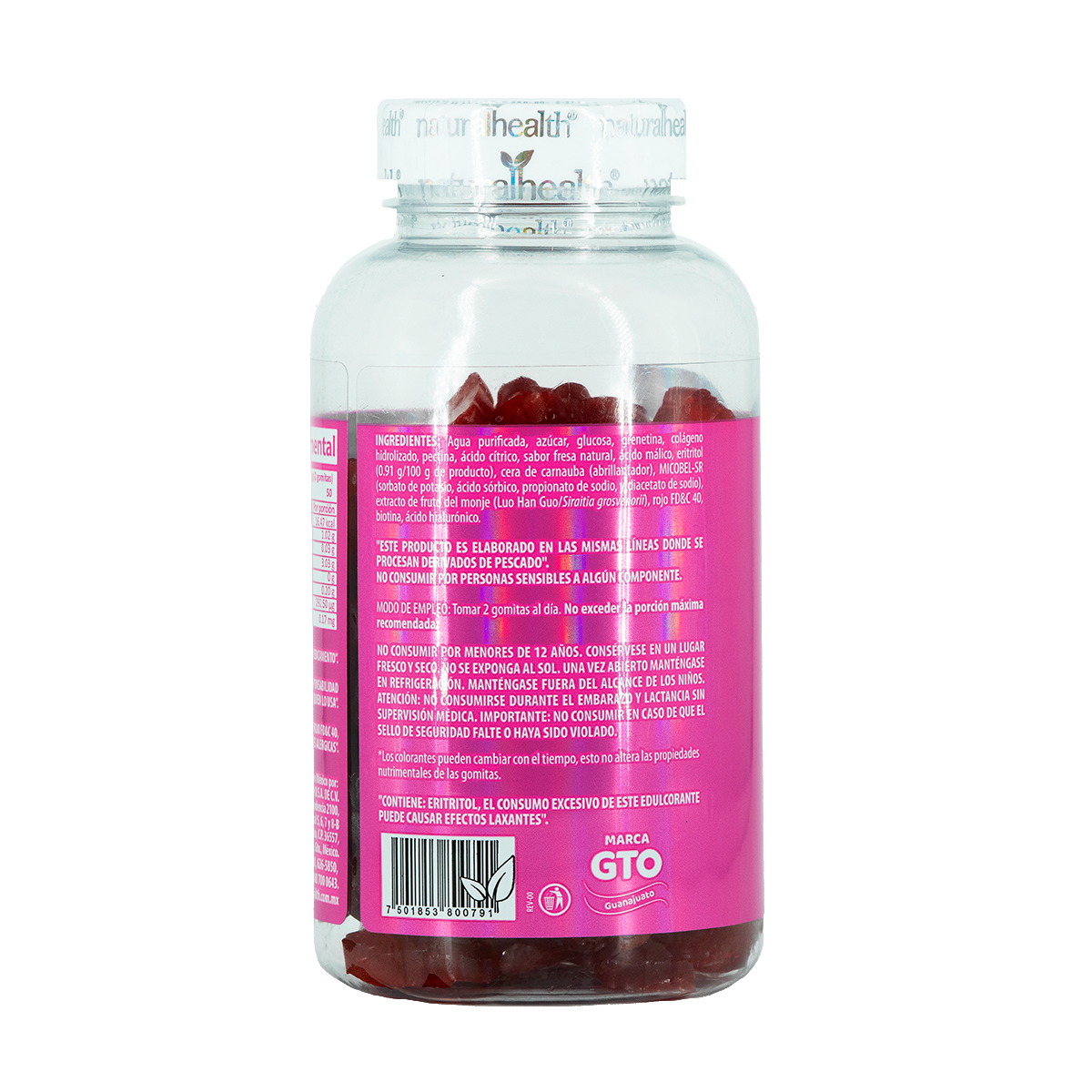 Gomitas sabor Fresa | Colágeno, Biotina y Ácido Hialurónico