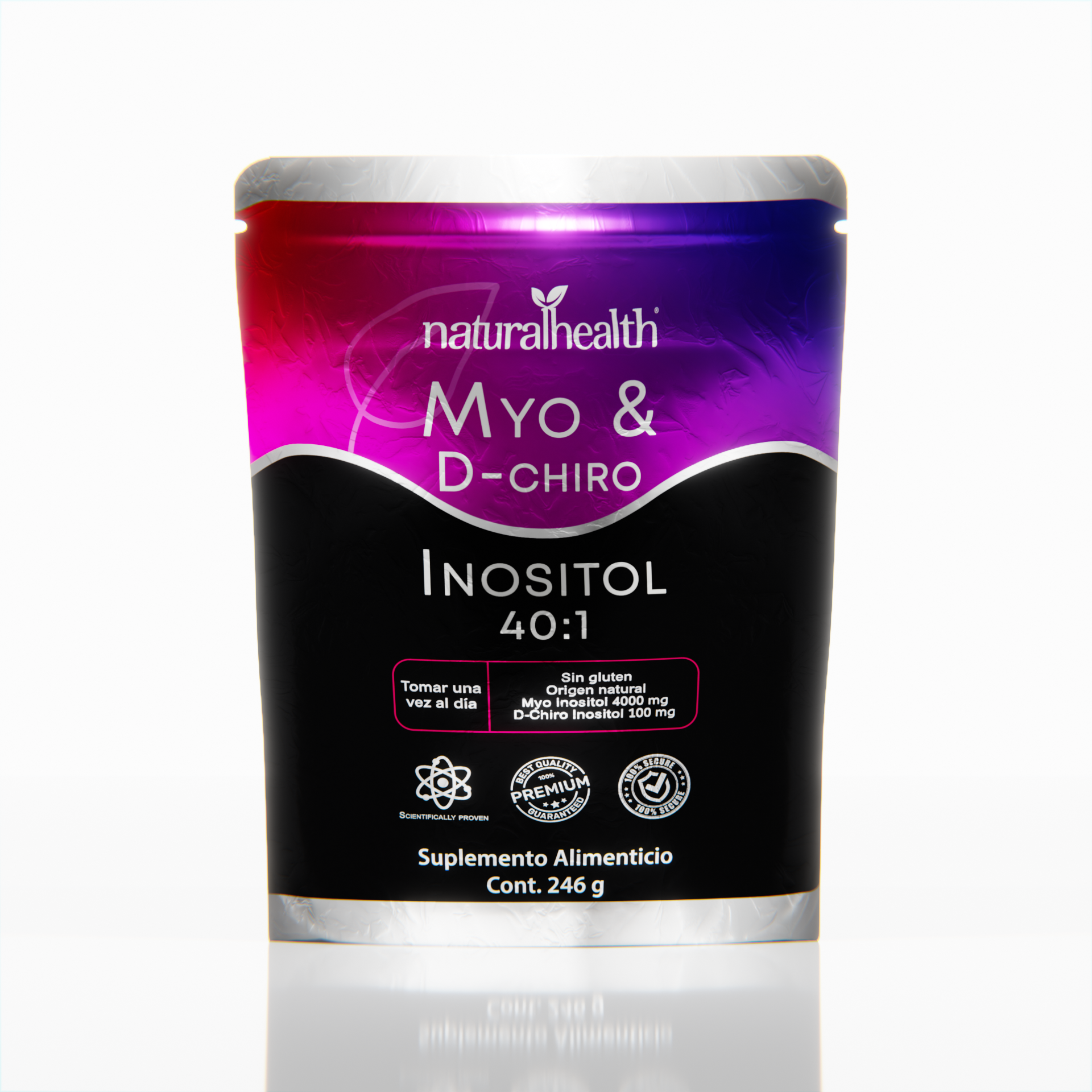 Myo & D-Chiro Inositol en Polvo | Ratio 40:1 | 246 gramos