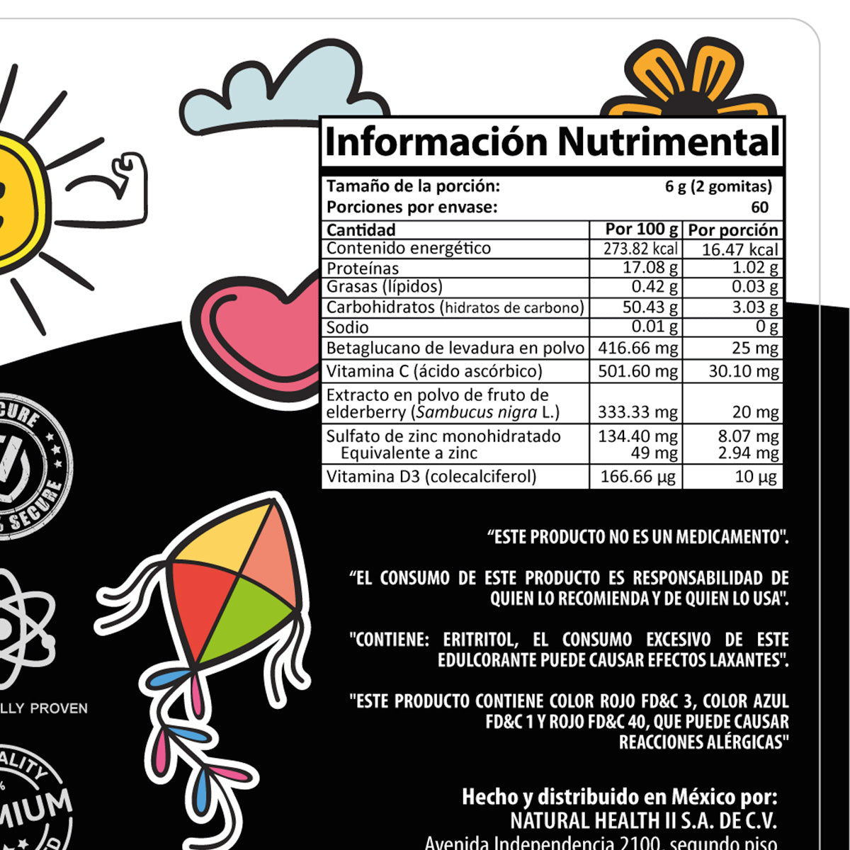 Línea KIDS: Kidyvit | Vitamina C, Elderberry, Zinc y Vitamina D3