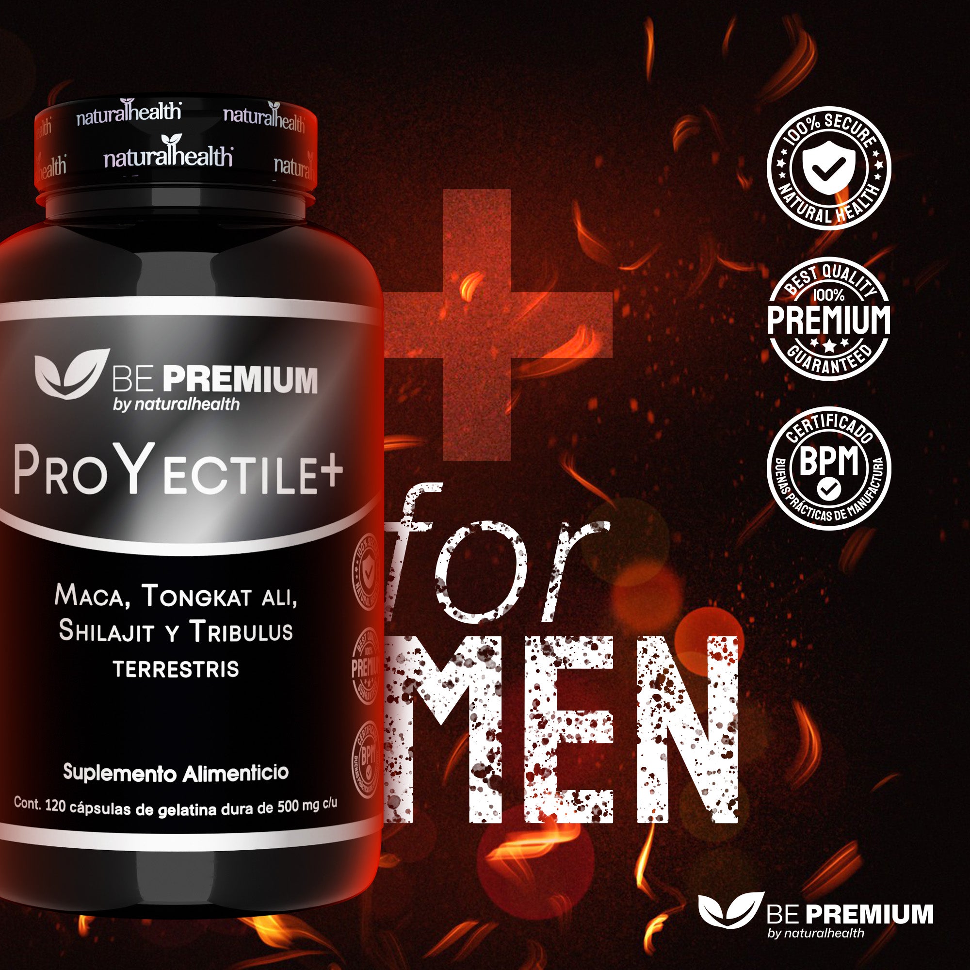 Proyectile+ | Suplemento para Hombre | Maca, Shilajit y Tribulus terrestris