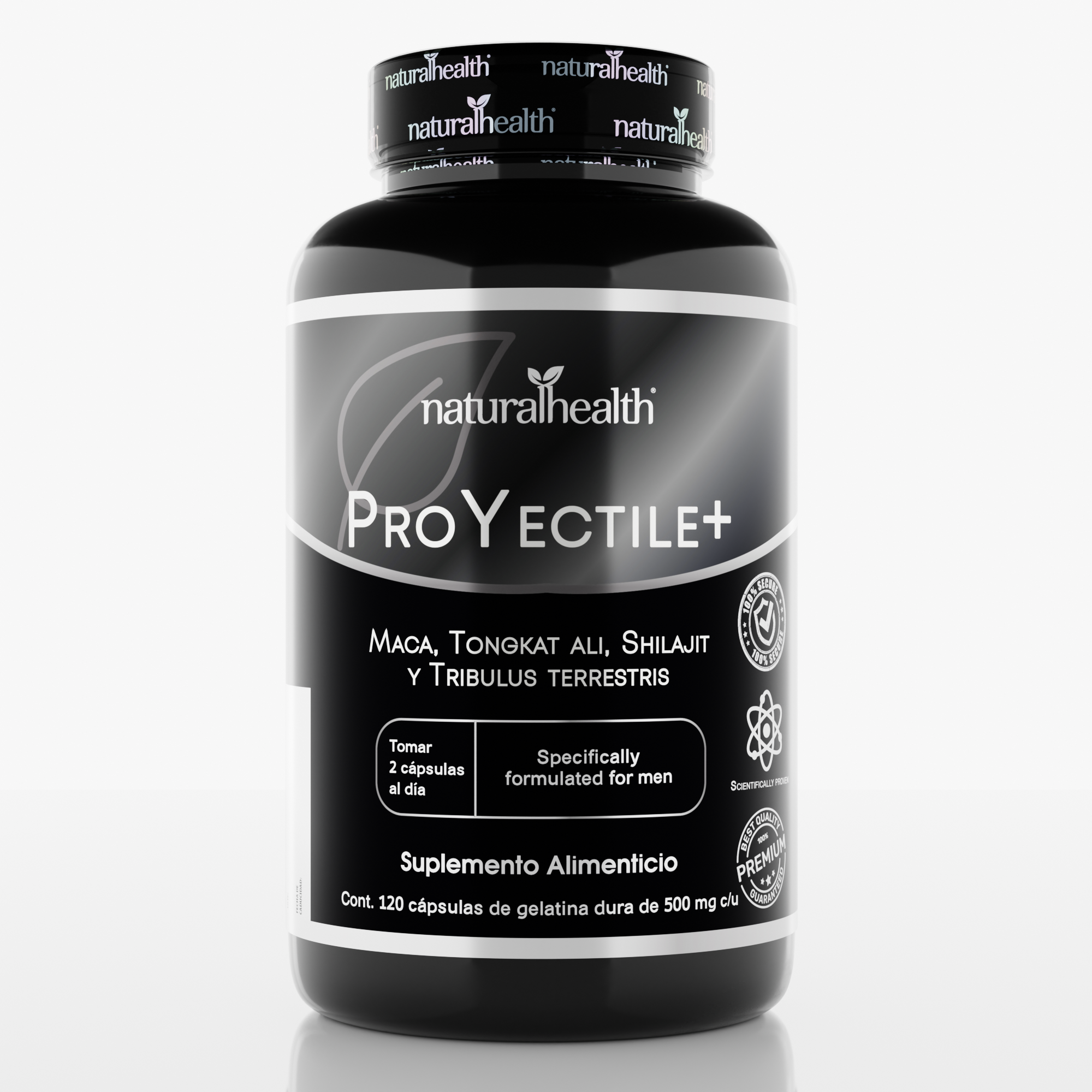 Proyectile+ | Suplemento para Hombre | Maca, Shilajit y Tribulus terrestris