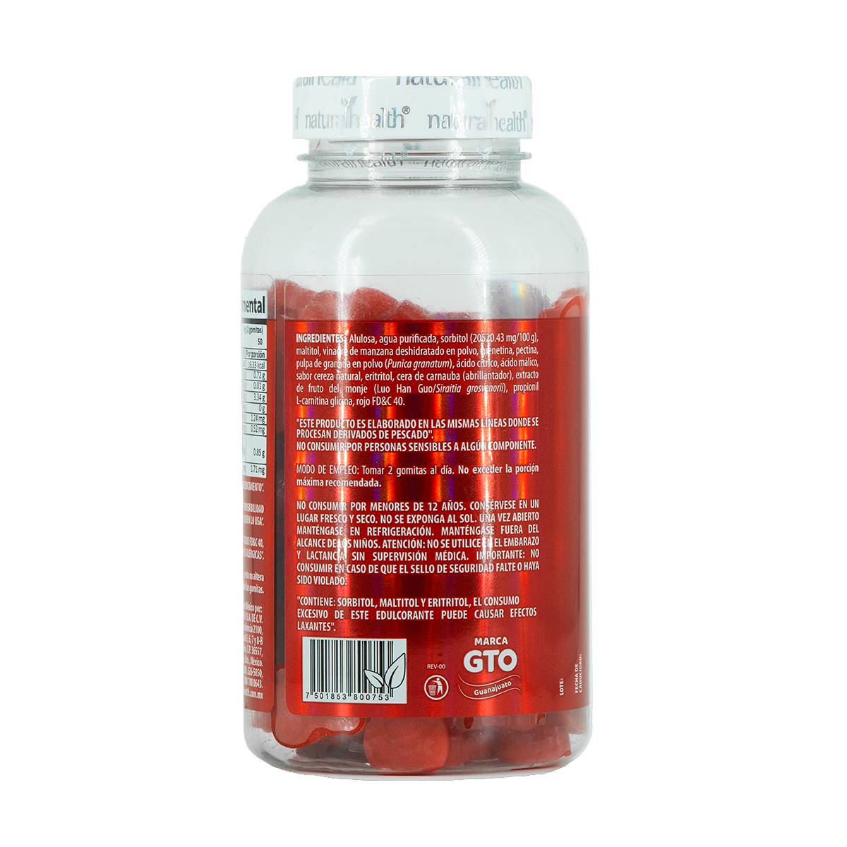 Gomitas sabor Cereza | Vinagre de Manzana y L-Carnitina