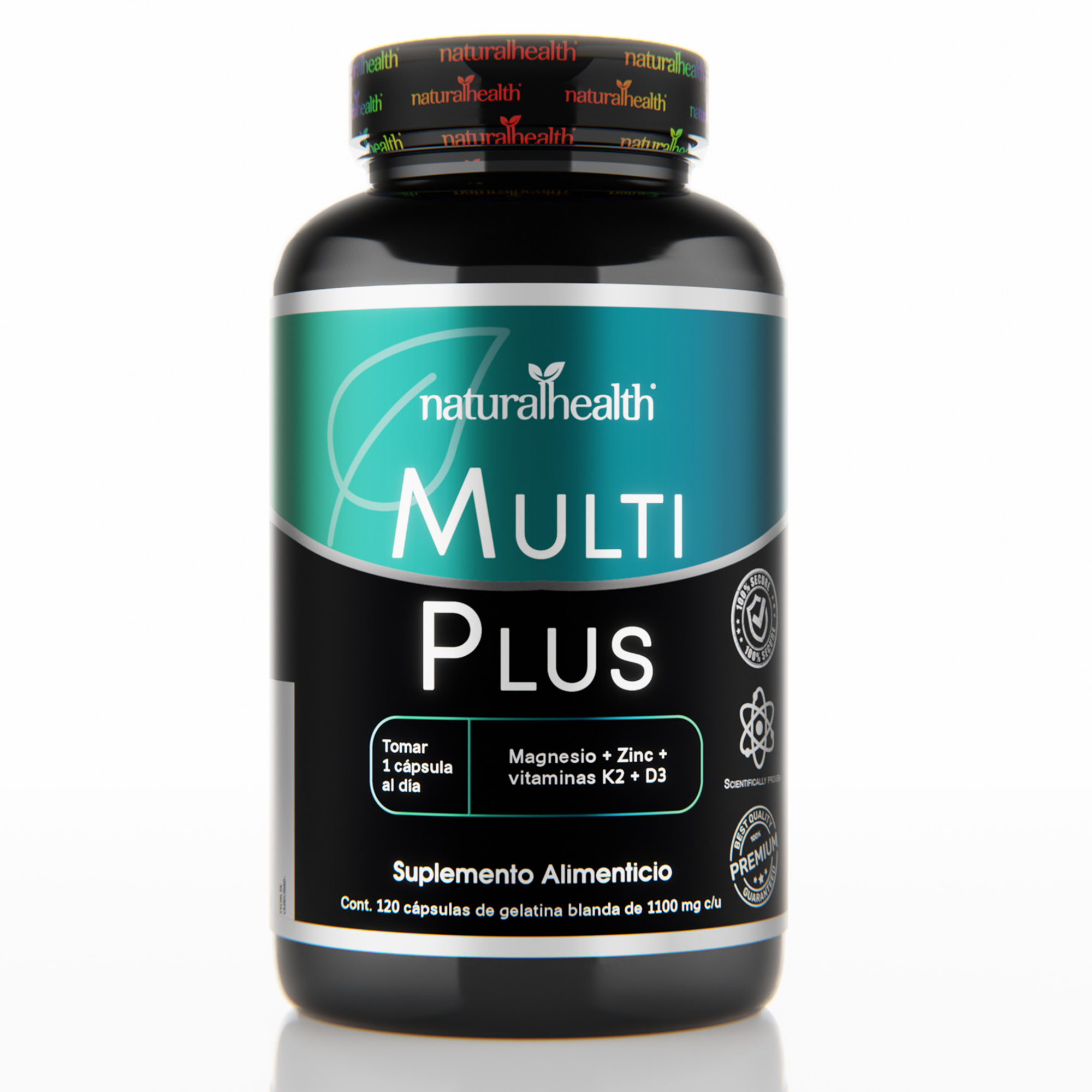 Multiplus | Multivitamínico con Magnesio, Zinc, Vitamina D3+K2 | 120 cápsulas