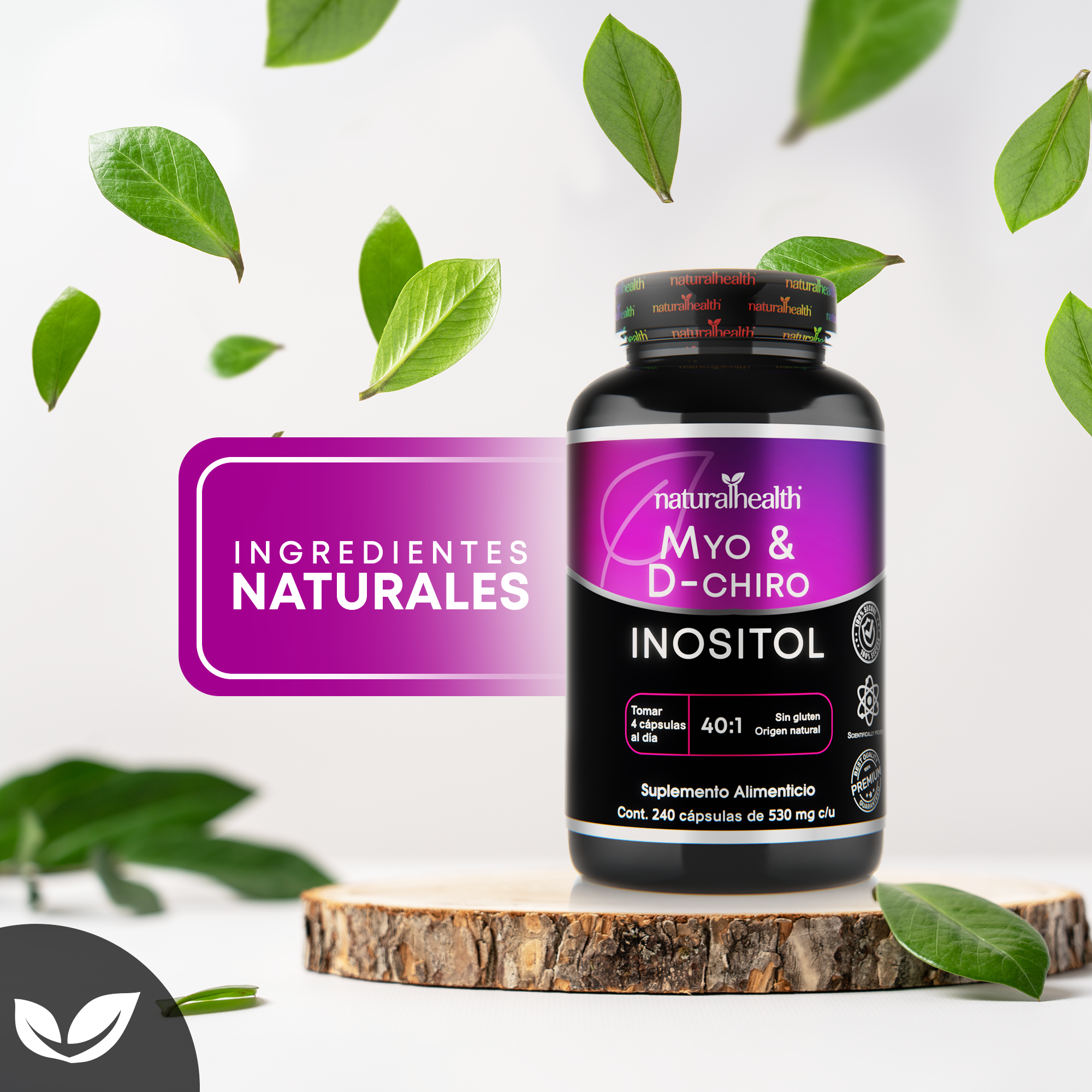 Myo & D-Chiro Inositol en Cápsulas | Ratio 40:1 | 240 cápsulas