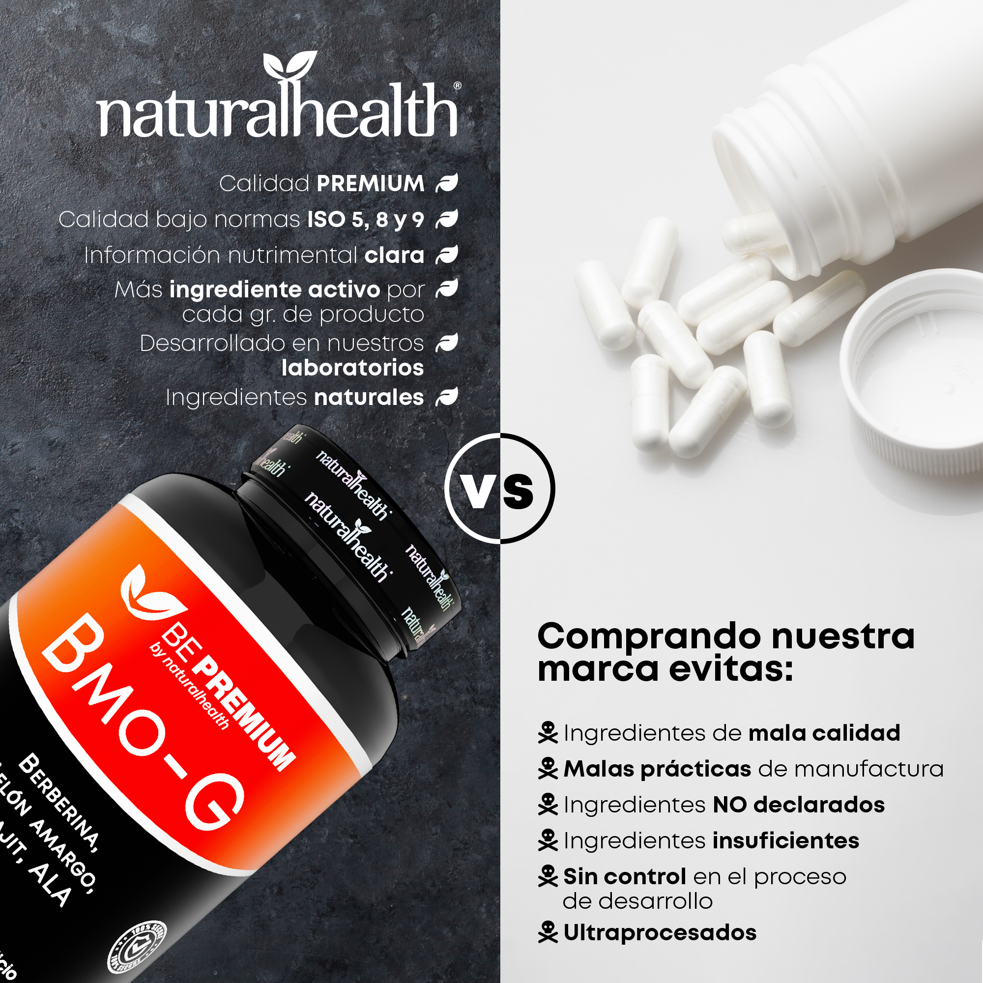 Berberina HCL al 97% con Melón Amargo, Shilajit y ALA | 120 Cápsulas |  Suplemento Alimenticio para Soporte Natural