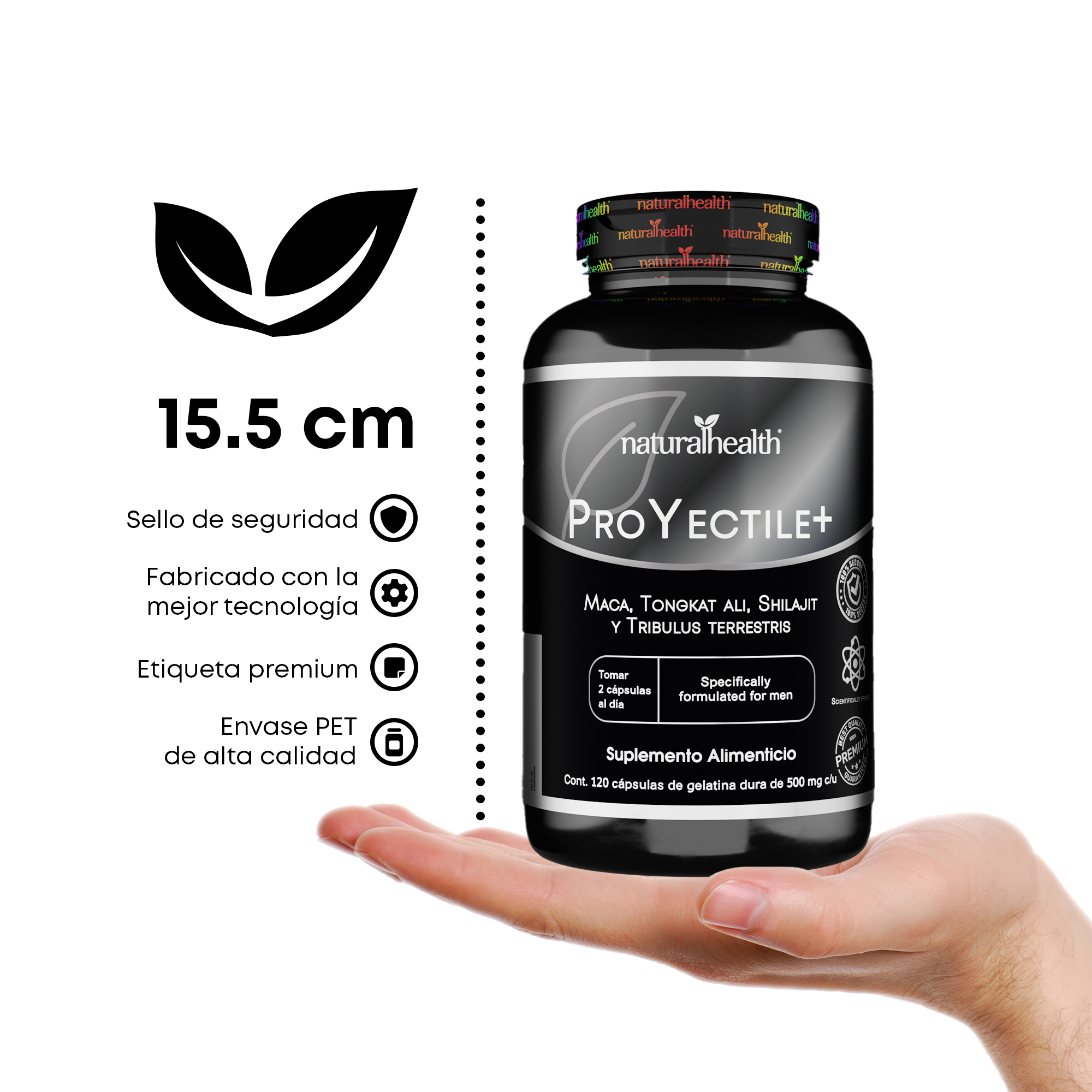 Proyectile+ | Maca, Shilajit y Tribulus terrestris