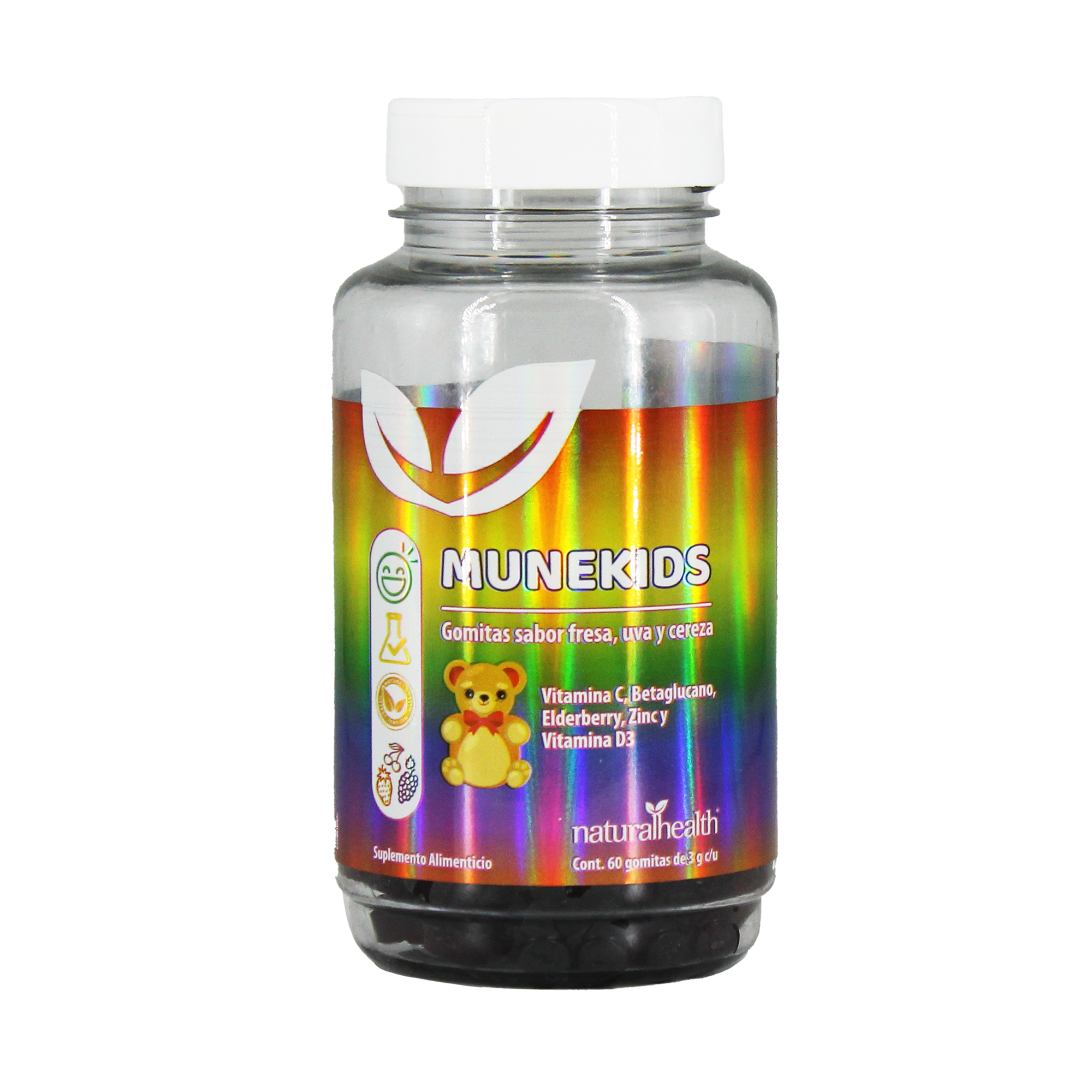 Gomitas MuneKIDS | Vitamina C, Betaglucano, Elderberry, Zinc y Vitamina D3