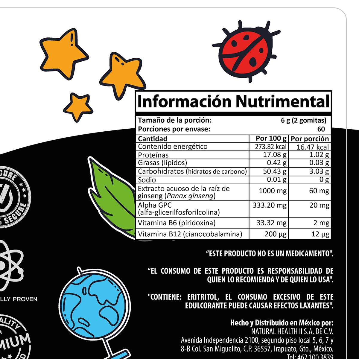 Línea KIDS: Neurokids | Ginseng, Alpha GPC, Vitamina B6 y Vitamina B12