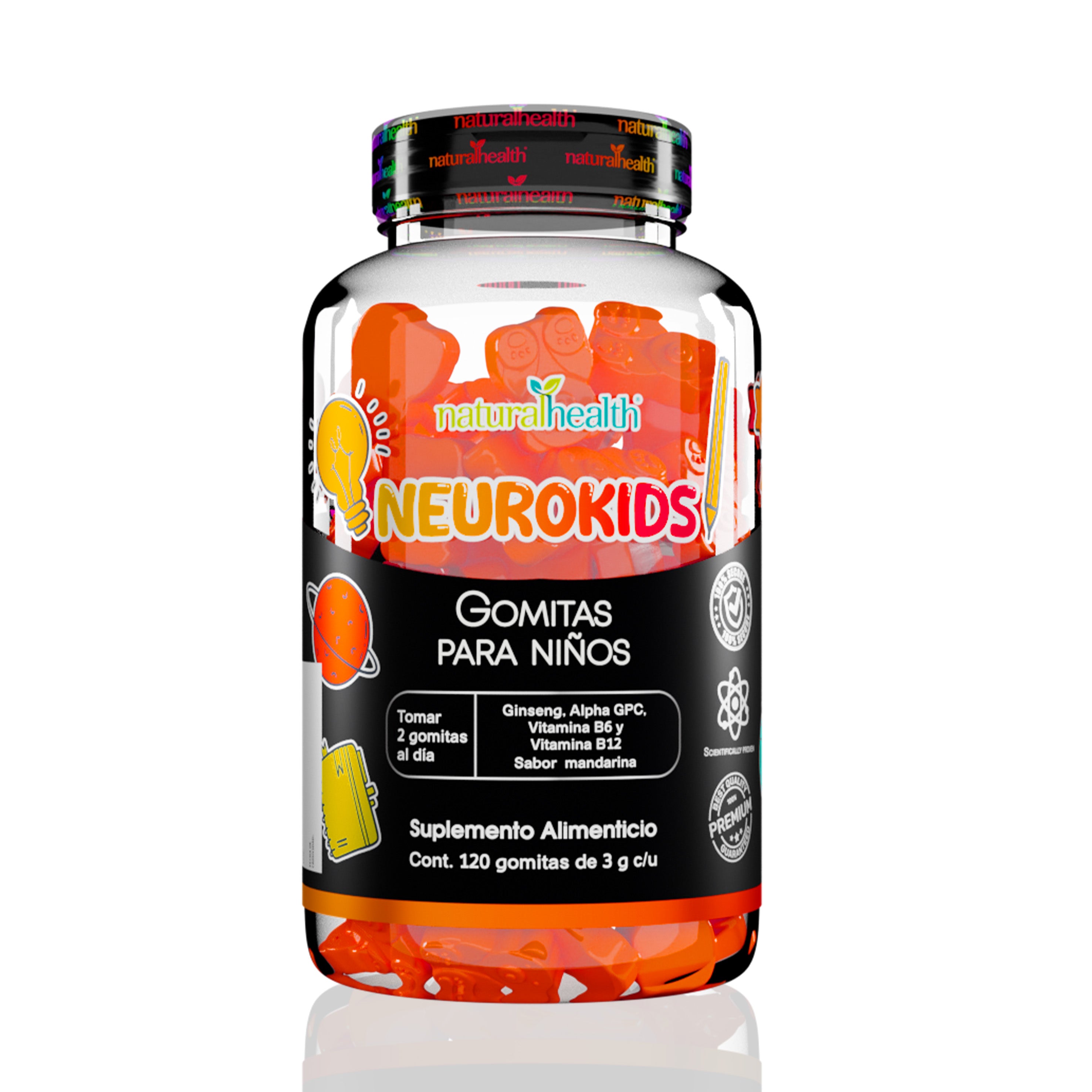 Línea KIDS: Neurokids | Ginseng, Alpha GPC, Vitamina B6 y Vitamina B12