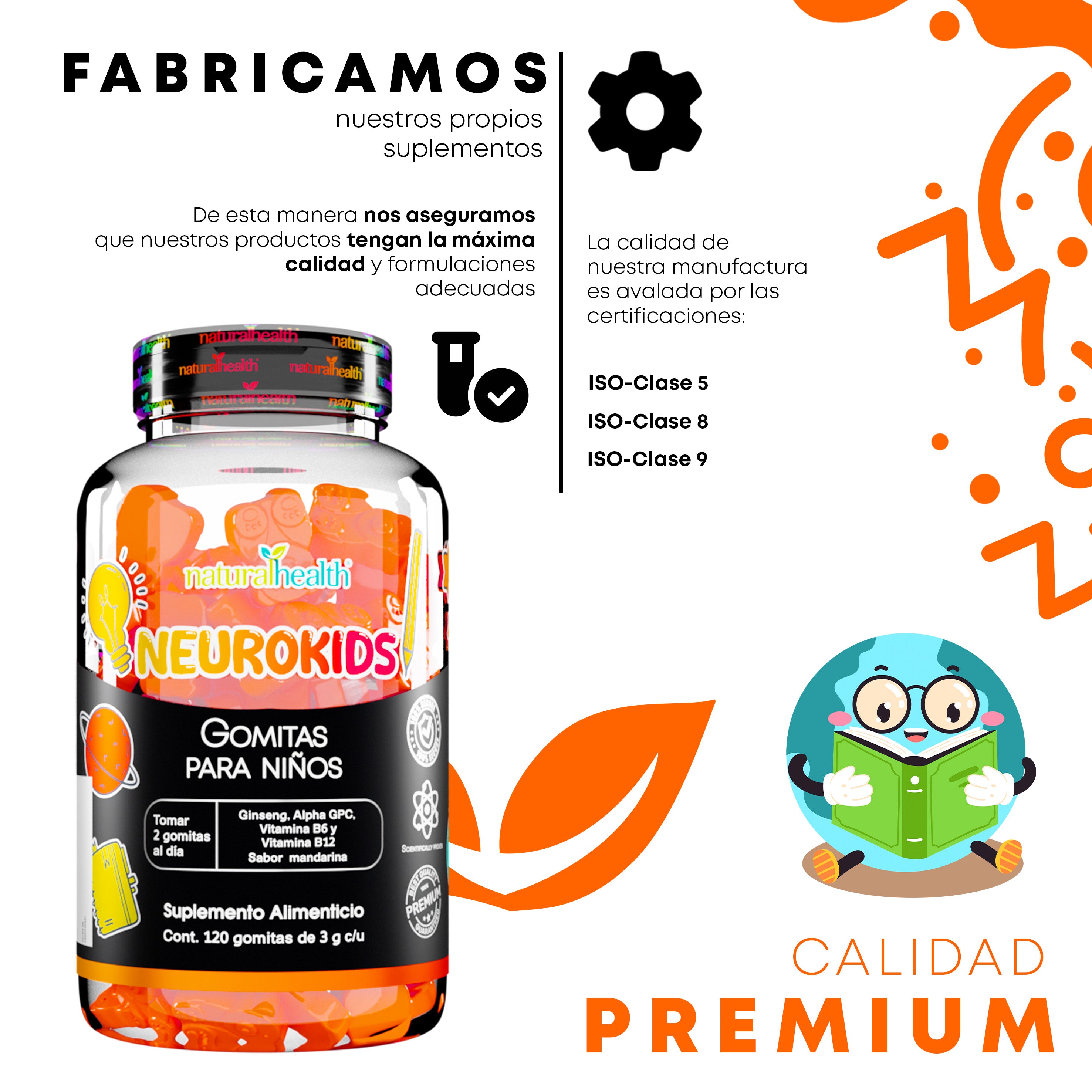 Línea KIDS: Neurokids | Ginseng, Alpha GPC, Vitamina B6 y Vitamina B12