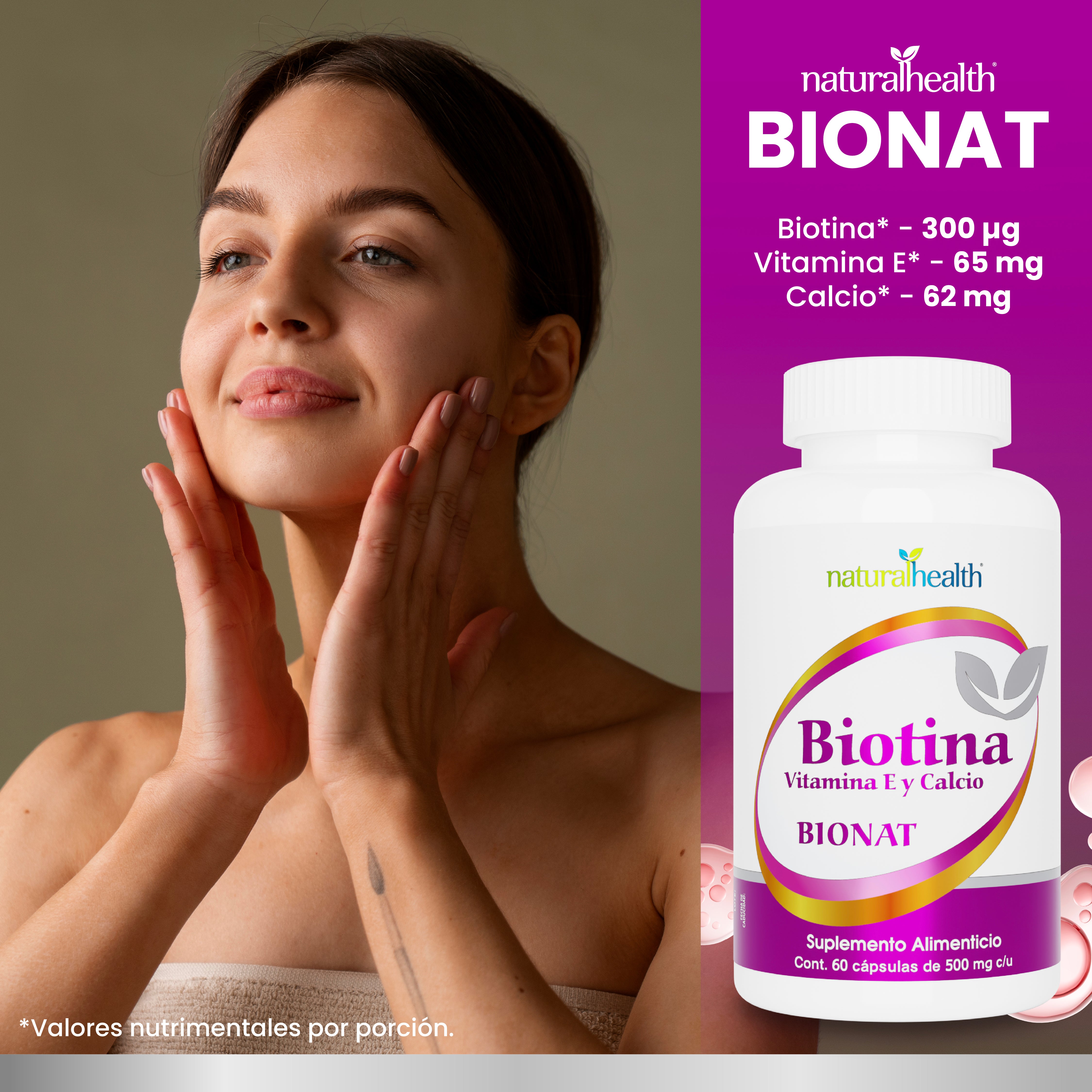 Línea Blanca | Biotina + Vitamina E y Calcio