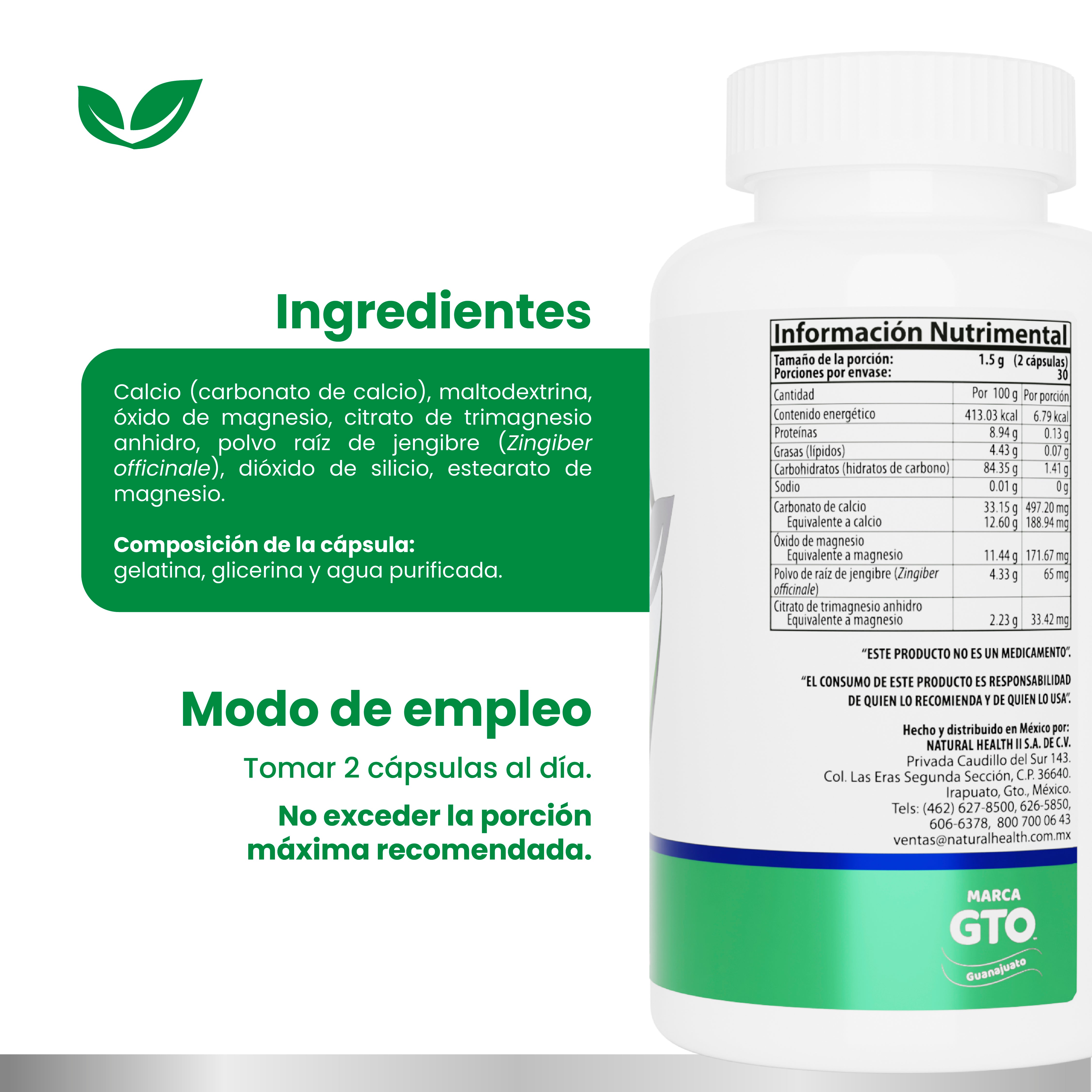 Línea Blanca | Magnesio y Jengibre